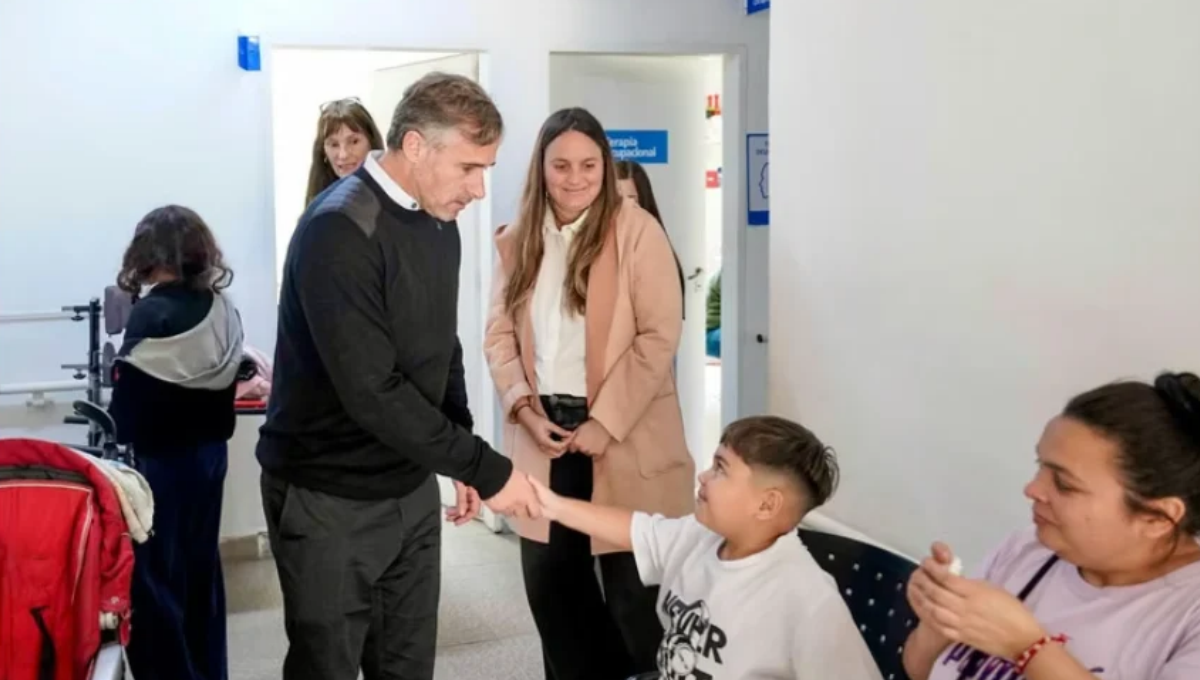 Achával compartió la jornada en el centro de rehabilitación.